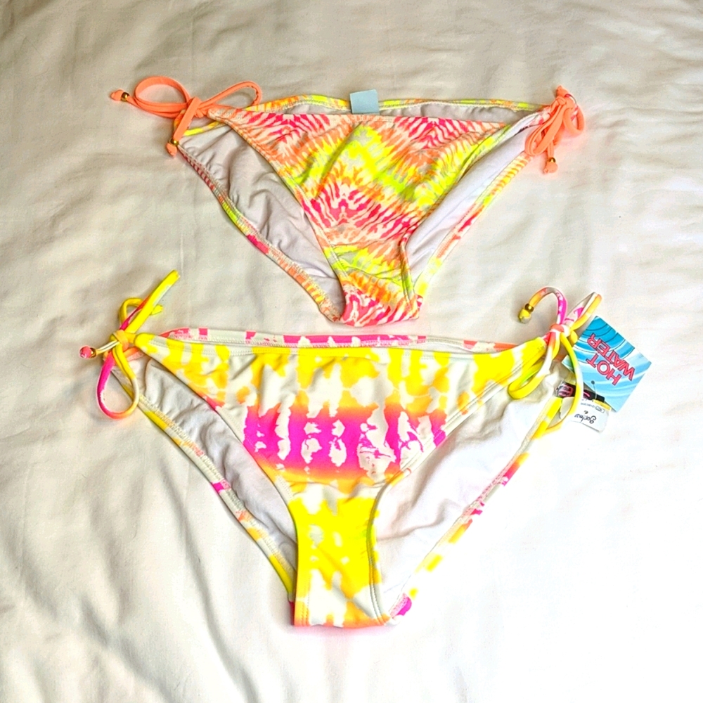 Hot Water String Bikini Bottoms New XL